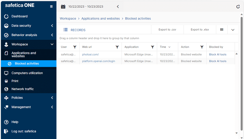 safetica_one_gen_ai_tools