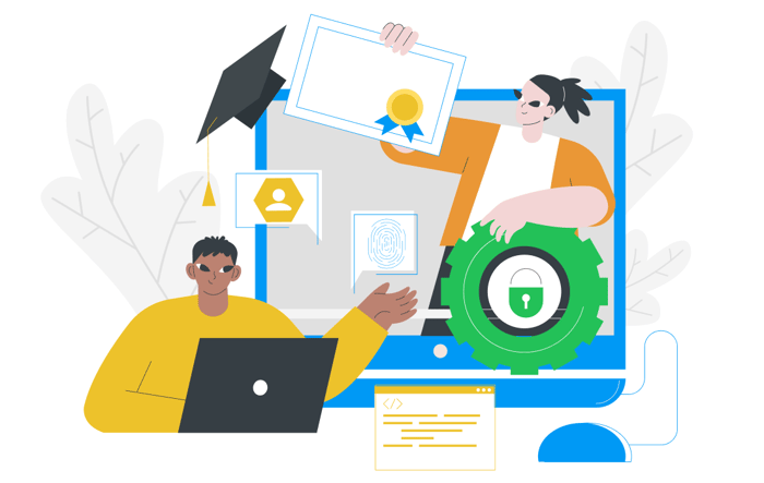 Education data protection illustration